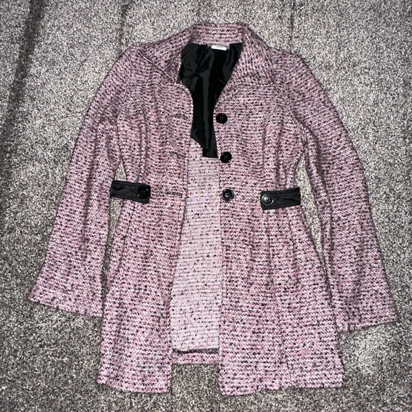 Breakin’ Loose Jackets & Blazers - Pink Collared Knit Blazer Coat Size Small